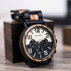Men&#39;s Wooden Stainless Steel Watch