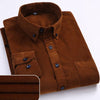 Men&#39;s casual corduroy long sleeve shirt in streetwear style, versatile and comfort fit with oversized zip hoodie3