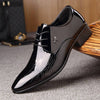 Snake Grain Leather Oxford Shoes