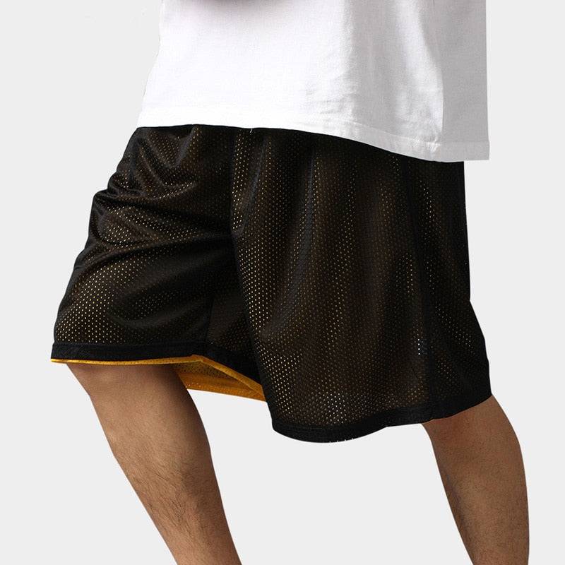 Men's Casual Reversible Basketball Shorts for Athletic Wear0
