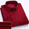 Men&#39;s casual corduroy long sleeve shirt in streetwear style, versatile and comfort fit with oversized zip hoodie1
