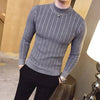 Men&#39;s Striped Tight Sweater