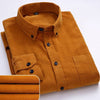 Men&#39;s casual corduroy long sleeve shirt in streetwear style, versatile and comfort fit with oversized zip hoodie4