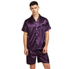 Men&#39;s Short Sleeve Satin Pajama