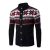 Casual women&#39;s knitted cardigan with snowflake pattern2