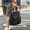Men&#39;s casual versatile canvas bag with streetwear style including fashion items like jackets, suits, shorts, shoes, big watches, and oversized zip hoodies2