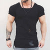 Fitness Ripped Cotton T-Shirt