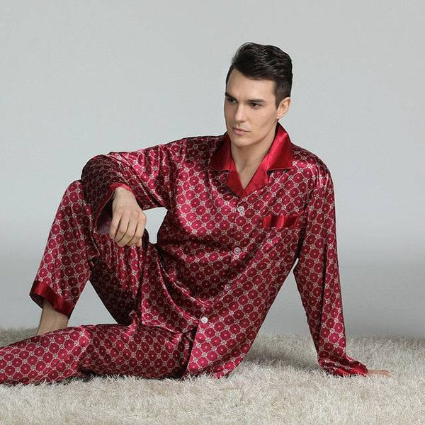 Men's Silk Pajamas Sets - VICOZI