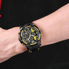 Black Strap Sports Wrist Watch
