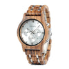 Stainless Steel Band Wood Watch
