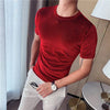 Men&#39;s Slim Fit Velvet Shirt