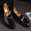 Suede Leather Patent Loafers