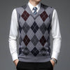 Men&#39;s Argyle Knitted Wool Vest