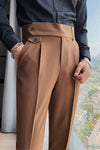 Vintage Slim Fit Suit Pants