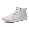 White Leather High Top Sneakers