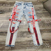 Ribbons Streetwear Ripped Jeans