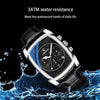 Casual Rectangle Big Dial Chronograph Watch2