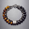 Tiger Eye Beads Chain Bracelet