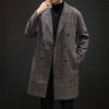 Men&#39;s Plaid Wool Overcoat
