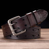 Men&#39;s Leather Double Hole Belt