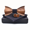 Wooden Design Bow Tie Set