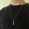 Rectangle Long Chain Necklace