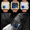 Men&#39;s Leather LED Watch