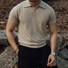 Men&#39;s Retro Knitted Polo Shirt