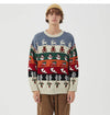 Loose Knitted Snowman Sweater