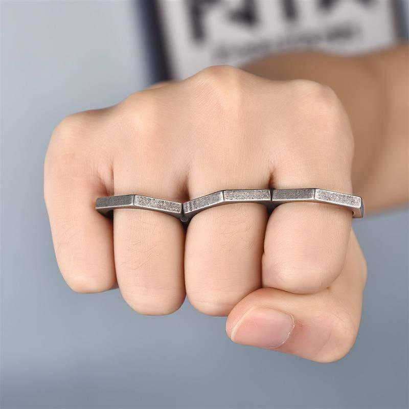 3 In 1 Hexagon Stainless Steel Ring