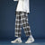 Vintage-inspired casual loose plaid pants for men's fashion everyday wear2