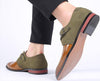 Patchwork Monk Strap Oxford Shoes