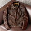Cowhide Leather Biker Jacket