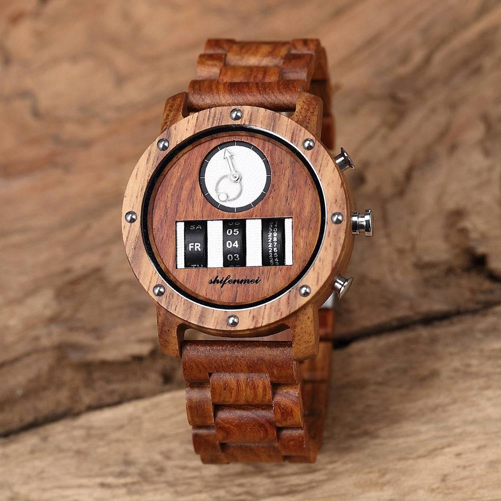 Wooden Men's Digital Watch