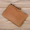 Genuine Leather Zipper Coin Wallet