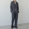 Men&#39;s Loose Belt Blazer Suit