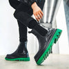 Men&#39;s Black/Green Platform Boots
