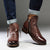 Men's Leather Tassel Zip Boots