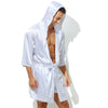 Men&#39;s Hooded Bathrobe Shorts Set