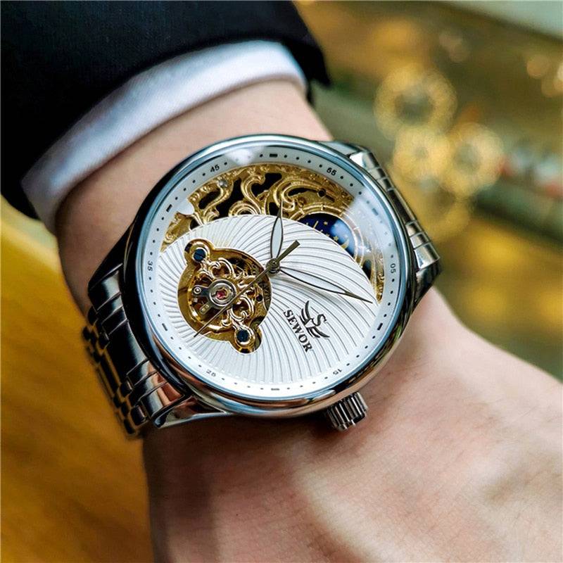 Casual Moon Phase Mechanical Watch