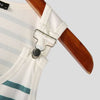 Buckle strap striped tank top for casual wear0