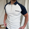 Slim Fit Patchwork Polo Shirt