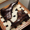 Men&#39;s PU Buckle Ankle Boots