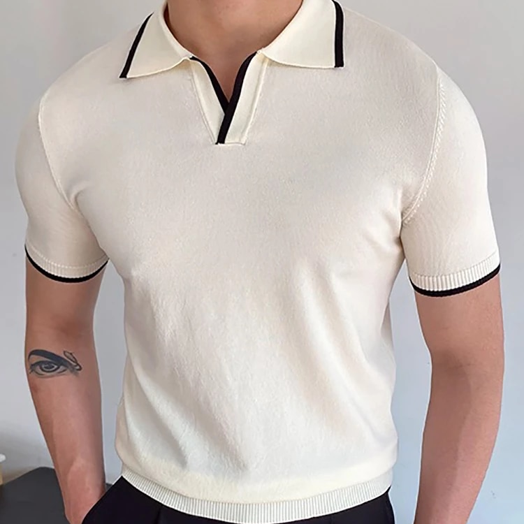 Turn-Down Collar Patchwork Shirt