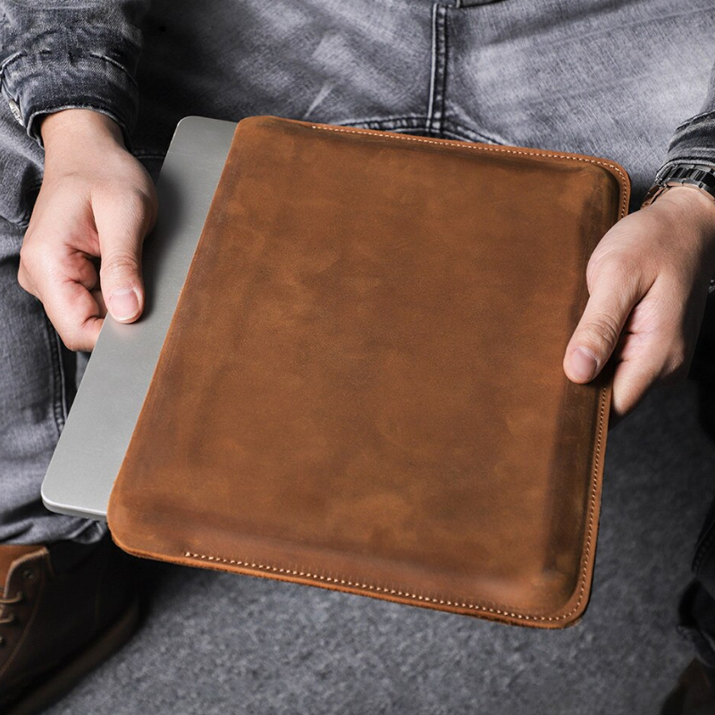 Leather Sleeve MacBook Bag