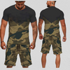 Fitness Camouflage Shorts Tracksuit