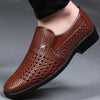Casual Leather Hollow Loafers