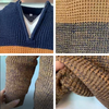 Men&#39;s Loose V Neck Knitted Sweater