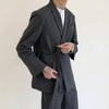 Men&#39;s Loose Belt Blazer Suit