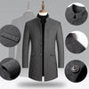Casual wool slim fit coat in men&#39;s fashion streetwear style with oversized zip hoodie and big watch accessories6
